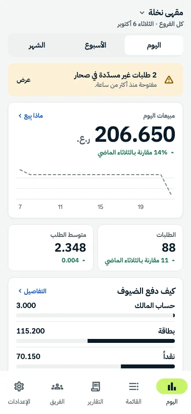 يومك على هاتفك.